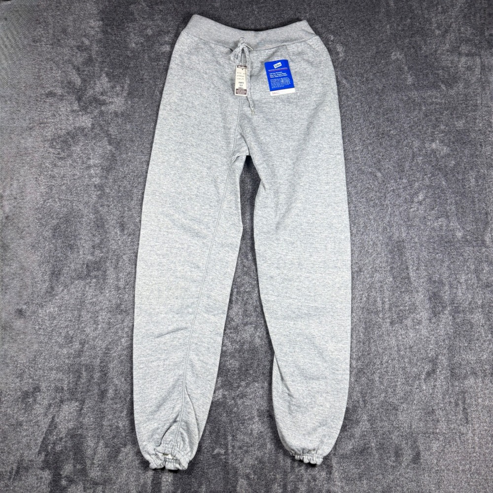 Vintage Tultex Sweatpants Small Gray Fleece Joggers Made in USA NWT Bradlees